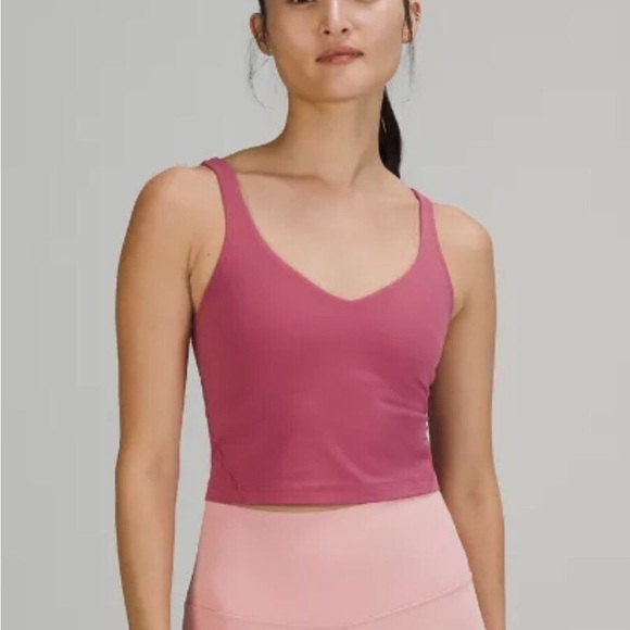 lululemon athletica Tops - Lululemon Align Longline Tank Top/Bra in Nulu Fabric, Rose/Pink, Size 6